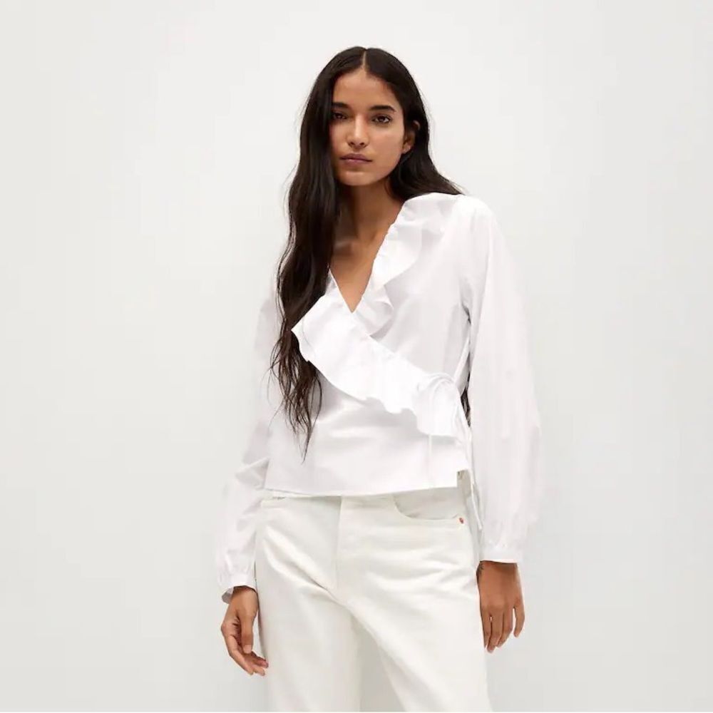 Mango Wrap Blouse New - Picture 2 of 6